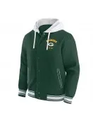 Green Bay Packers Green Hooded Cotton Jacket