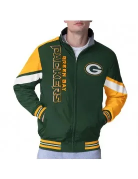 Green Bay Packers Strong Arm Green Full-Zip Jacket