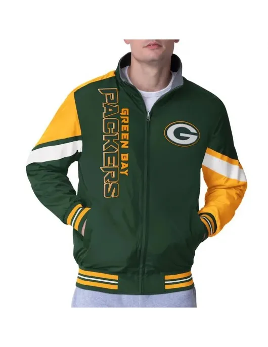 Green Bay Packers Strong Arm Green Full-Zip Jacket