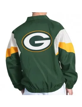 Green Bay Packers Yard Line Green Full-Zip Jacket