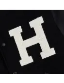 Harvard University Black Varsity Wool & Leather Jacket Harvard University Black Varsity Wool & Leather Jacket
