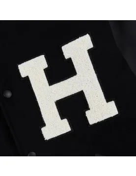 Harvard University Black Varsity Wool & Leather Jacket