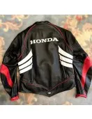 Honda CBR Women's Black Leather Motorcycle Jacket