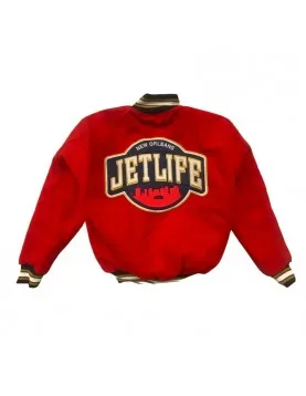 Jet Life New Orleans Pelicans Full-Snap Red Satin Jacket