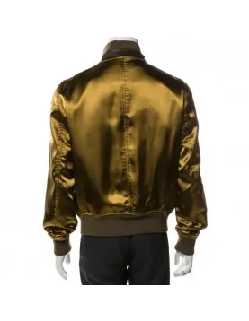 John Legend The Voice Olive Silk Bomber Jacket