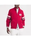 Kansas City Chiefs Red Striped Fleece Jacket