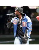 Kendrick Lamar Halftime Show Gloria Blue Leather Jacket