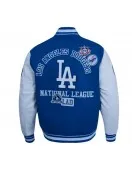 LA Dodgers Area Code Classic Rib Varsity Jacket