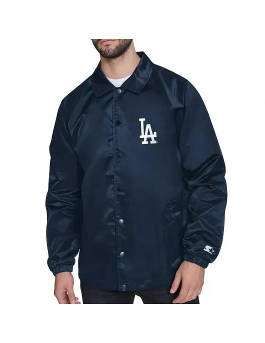 LA Dodgers Retro Logo Coaches Jacket