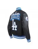 LA Dodgers Team Badge Classic Rib Varsity Jacket