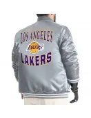 LA Lakers Adaptive Bold Logo Varsity Satin Jacket