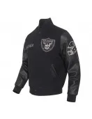 Las Vegas Raiders Full-Zip Black Varsity Jacket