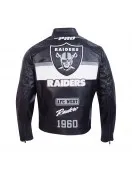 Las Vegas Raiders Men’s Moto Leather Jacket