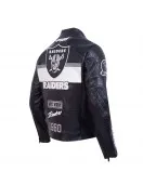 Las Vegas Raiders Men’s Moto Leather Jacket
