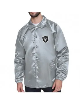 Las Vegas Raiders Retro Logo Coaches Jacket
