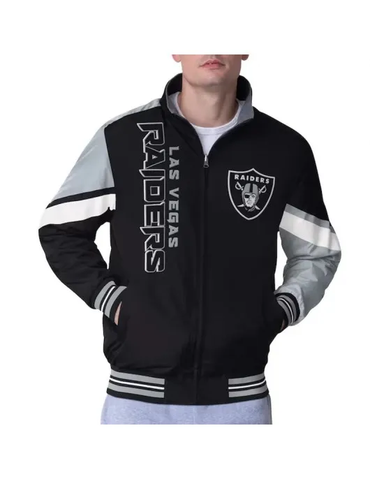 Las Vegas Raiders Strong Arm Black Full-Zip Jacket
