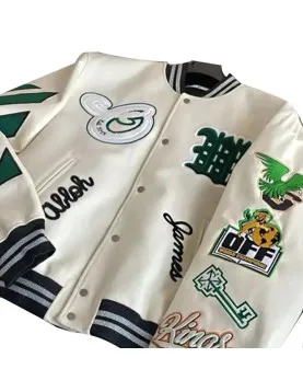 Lebron James White Varsity Jacket