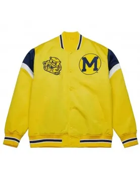 Letterman University Of Michigan Heavyweight Yellow Jacket