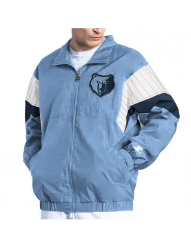 Light Blue Full-Zip Memphis Grizzlies Yard Line Jacket