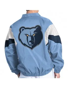 Light Blue Full-Zip Memphis Grizzlies Yard Line Jacket