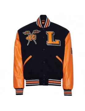 Lincoln University (PA) Black and Orange Varsity Jacket - Unisex Wool &amp; Leather