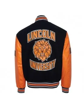 Lincoln University (PA) Black and Orange Varsity Jacket - Unisex Wool &amp; Leather
