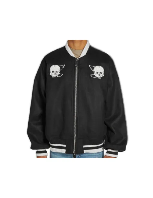 Lost Daze Good Boy Skeleton Bomber Jacket