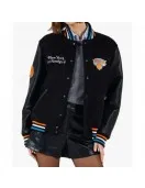 Mariska Hargitay New York Knicks Nowhere Varsity Jacket