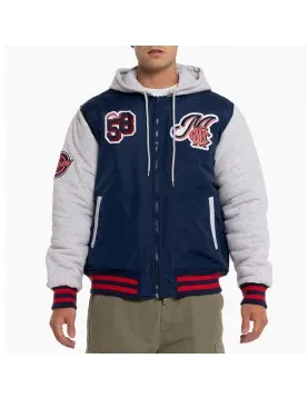 Melbourne Demons Hooded Patchwork Jacket – Streetwear Varsity