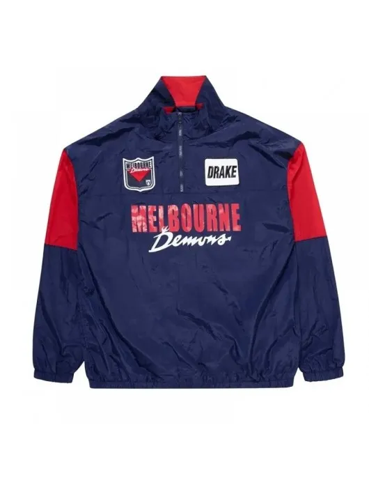 Melbourne Demons Navy Throwback Windbreaker Jacket