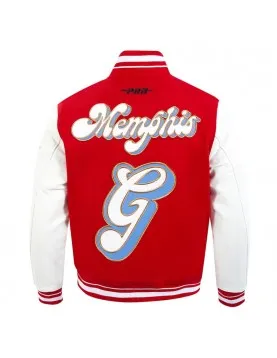 Memphis Grizzlies 2024/25 City Edition Chenille Red Varsity Jacket