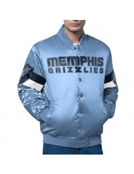 Memphis Grizzlies Triple Option Varsity Satin Jacket