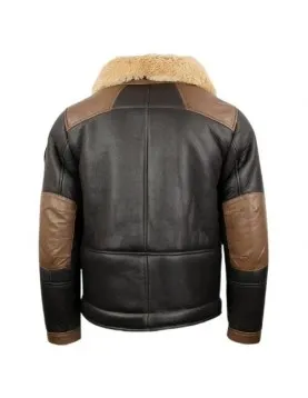 Men’s F-35 Aviator Chocolate Sheepskin Jacket