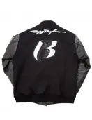 Men’s Ruff Ryders Studded Black Varsity Letterman Jacket Men’s Ruff Ryders Studded Black Varsity Letterman Jacket