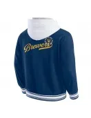 Milwaukee Brewers Navy Hooded Cotton Jacket