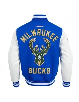 Milwaukee Bucks 2024/25 City Edition Chenille Blue Varsity Jacket
