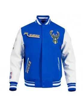 Milwaukee Bucks 2024/25 City Edition Chenille Blue Varsity Jacket