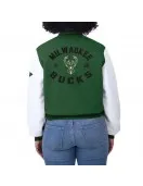 Milwaukee Bucks Green White Varsity Full-Zip Jacket