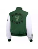 Milwaukee Bucks Green White Varsity Full-Zip Jacket
