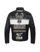 Milwaukee Bucks Men's Moto Jacket Milwaukee Bucks Men's Moto Jacket