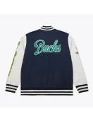 Milwaukee Bucks Navy and White Fleece Varsity Jacket