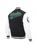 Milwaukee Bucks Script Tail Classic Rib Varsity Jacket