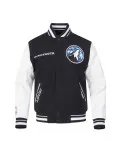Minnesota Timberwolves 2024/25 City Edition Black and White Varsity Jacket