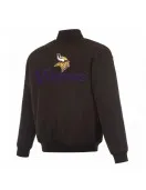 Minnesota Vikings Black/Gray Full-Zip Reversible Flight Jacket