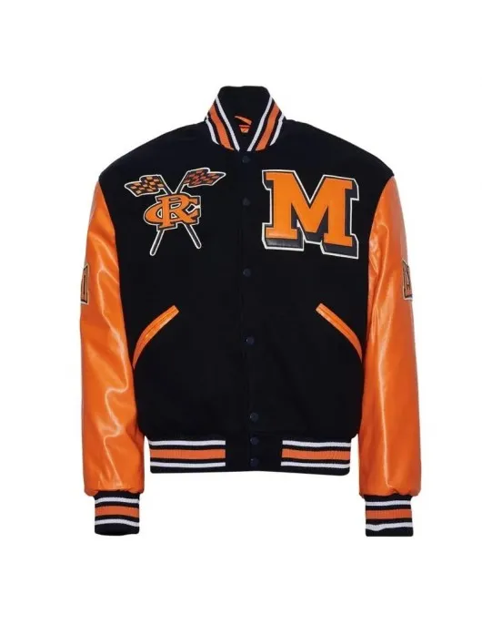 Morgan State University Black and Orange Varsity Jacket - Unisex Wool & Leather