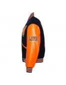 Morgan State University Black and Orange Varsity Jacket - Unisex Wool & Leather