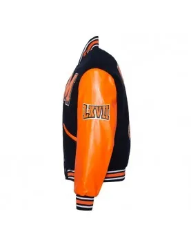 Morgan State University Black and Orange Varsity Jacket - Unisex Wool &amp; Leather