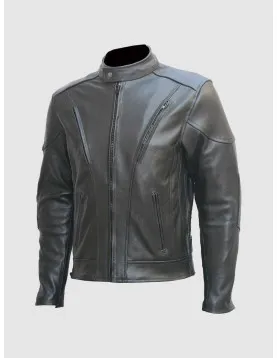 Motorcycle Black Leather Jacket