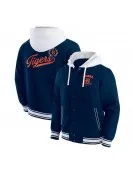 Navy Detroit Tigers Cotton Hooded Jacket Navy Detroit Tigers Cotton Hooded Jacket