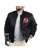 New Jersey Devils Adaptive Bold Logo Varsity Satin Jacket